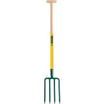 Fourche à bêcher douille 4 dents 30cm manche bois béquille tournée - LEBORGNE